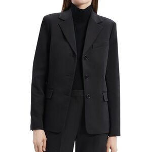 NWT Theory ST‎ 3 Button Tailor Stretch Black Blazer Jacket Size 4 Retail $575